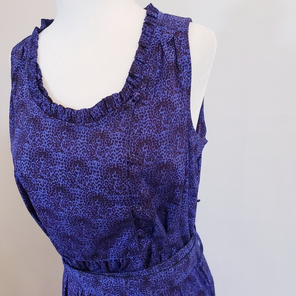 Scotch & Soda Purple Patterned Belted Dress, Sz S - Picture 2 of 6